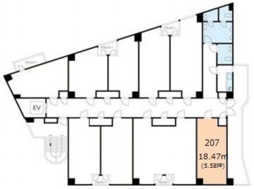 グランメール六本木 207 間取り図
