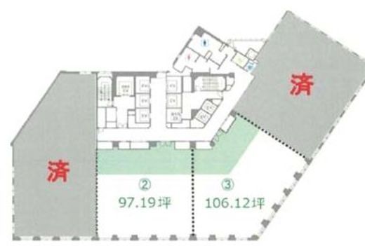 モメント汐留(店舗・事務所) 3階3 間取り図