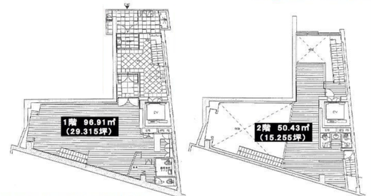 SHINO33BLDG 1.2階 間取り図