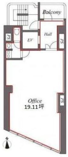 日本文芸社ビル 9階 間取り図