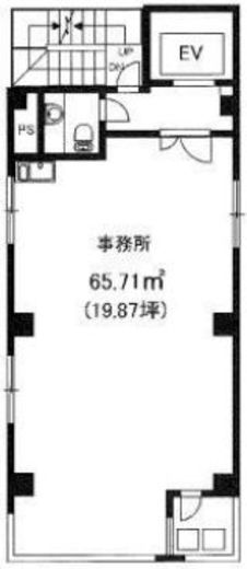 アオキビスポークビル 2階 間取り図