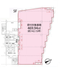 新大塚プラザ 5階 間取り図