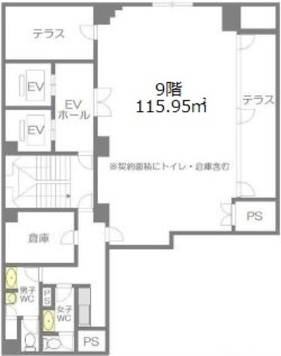 淡路町サニービル 9階 間取り図