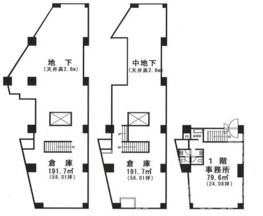 小日向安田ビル 1階 間取り図