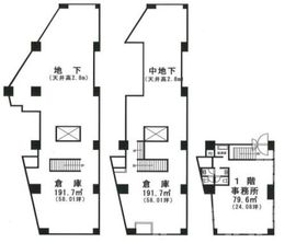 小日向安田ビル 1階 間取り図