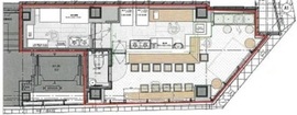 EX麻布十番 1階 間取り図