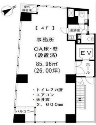 ジーフロント青山 4階 間取り図