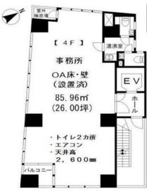 ジーフロント青山 4階 間取り図