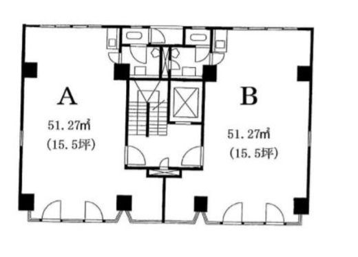 第2矢島ビル 3階A 間取り図