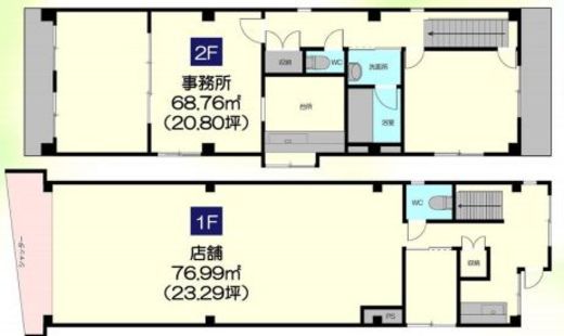 大丸屋ビル 1+2階 間取り図