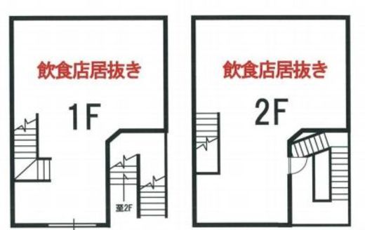 マーキュリービル 1+2階 間取り図