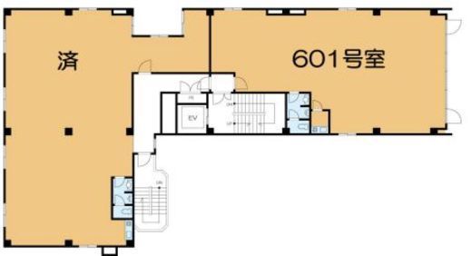 赤坂Qビル 601 間取り図