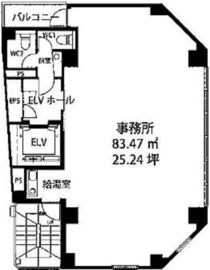 デルックス神田 4階 間取り図