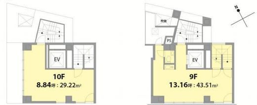 萬楽庵ビル1 9階.10階 間取り図
