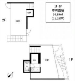 コア南青山 1階+2階 間取り図