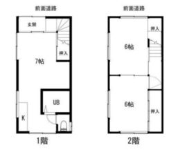 月島もんじゃストリート 1-2階 間取り図