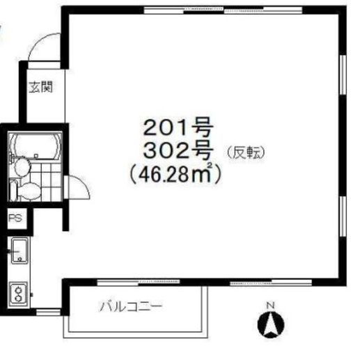 竹中スリービル 201 間取り図