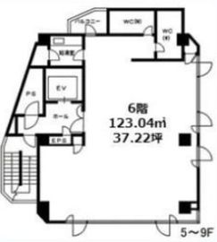 TAMA WOODY GATE MITA 6階 間取り図