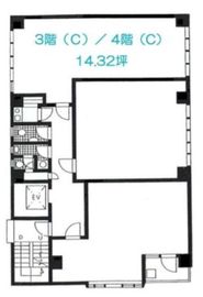 築地MSビル 3階C 間取り図