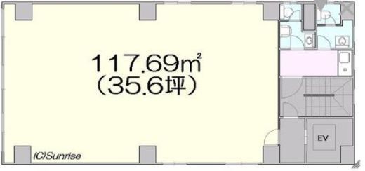 興亜第二ビル 8階 間取り図