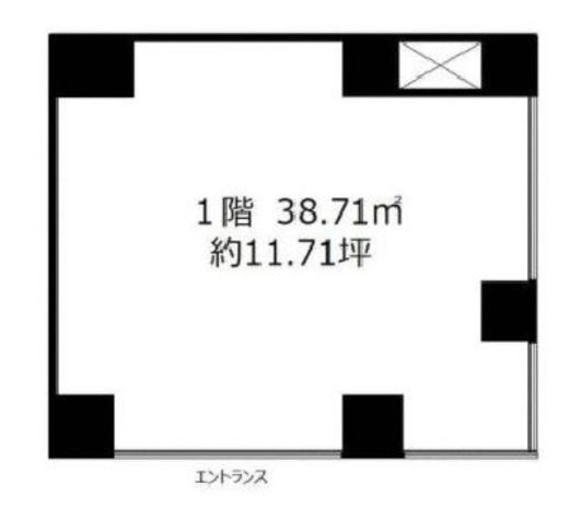 LASPACIO東日本橋リバーサイド(店鋪) 1階 間取り図