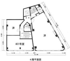 竹橋ビル 401 間取り図