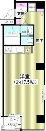 デュオ・スカーラ兜町 6階 間取り図