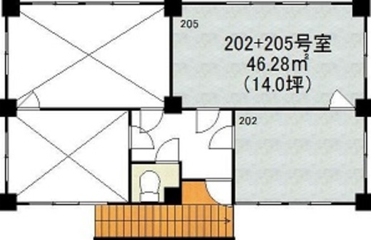第2野口ビル 202・205 間取り図