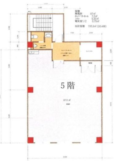 細山茅場町ビル 5階 間取り図