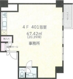 渋谷ホームズ 4階 間取り図
