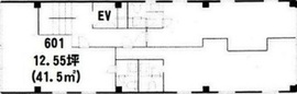萩原ビル 601 間取り図