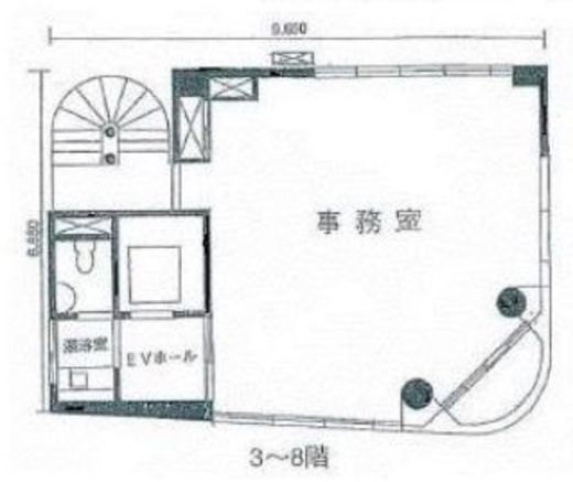 虎ノ門林ビルディング 3階 間取り図