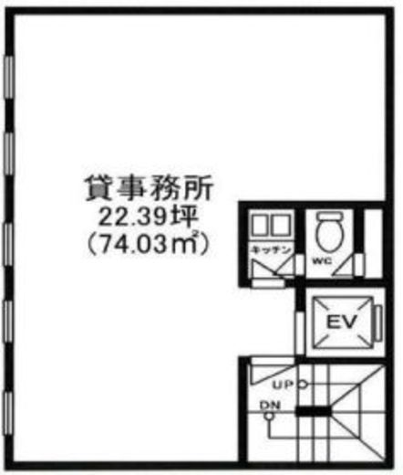 河野虎ノ門ビル 3階 間取り図