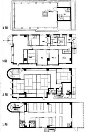 (仮称)小山3丁目賃貸店舗事務所 1～4階 間取り図