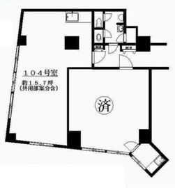 シャトレー五反田 104 間取り図