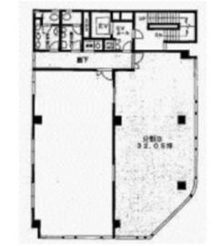 有馬ビル 4-B 間取り図
