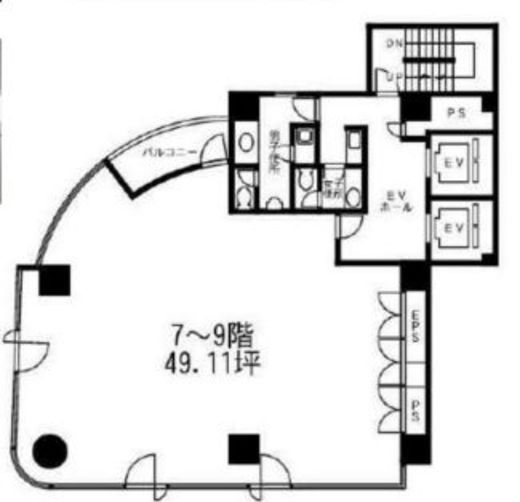 加瀬ビル167 8階 間取り図