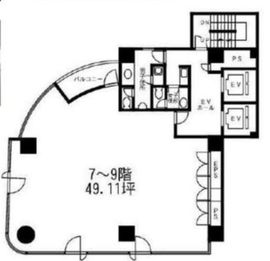 加瀬ビル167 8階 間取り図