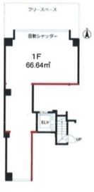 朝日マンション 1階2 間取り図