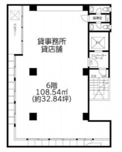 ハットビル 6階 間取り図