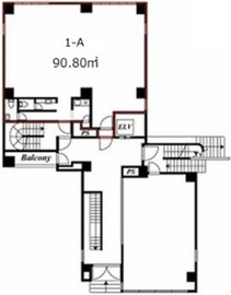 サンライズ桜丘ビル 1階A 間取り図