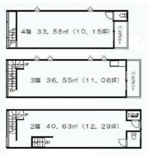 王ビル 2-4階 間取り図