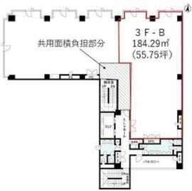 IVY EAST BLDG. 3階B 間取り図