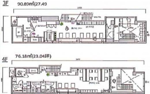 IMAS新橋ビル(旧:LEGALIS SHINBASHI) 3階+4階 間取り図