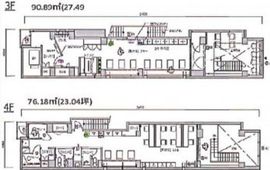 IMAS新橋ビル(旧:LEGALIS SHINBASHI) 3階+4階 間取り図