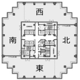 青海フロンティアビル 15階 間取り図