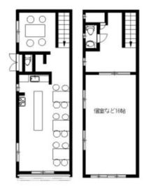 亀戸エムビル 1-2階 間取り図