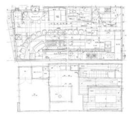 目黒区鷹番三丁目店舗 1・2階 間取り図