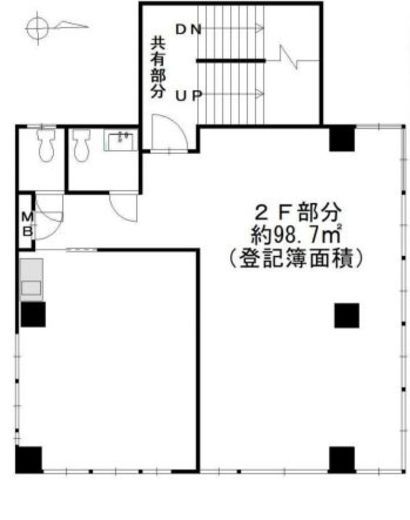 碑文谷5丁目ビル 2階 間取り図