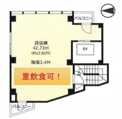 リードシー六本木 8階 間取り図